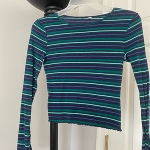 PacSun blue and green long sleeve top